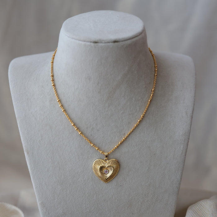 Heritage gold plated simple pendant short chain HC8913