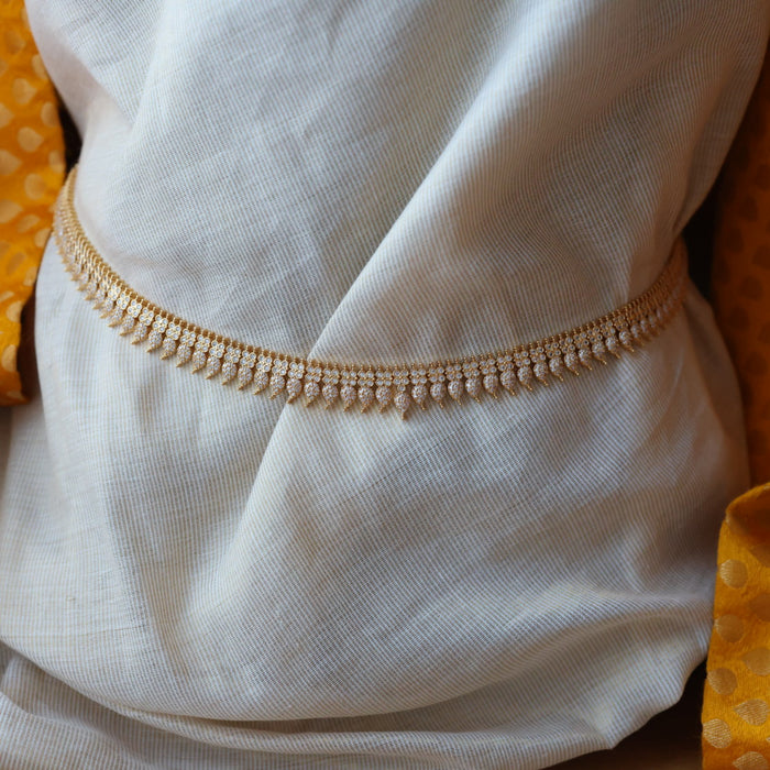 Heritage gold white stone mango waistchain HW10056