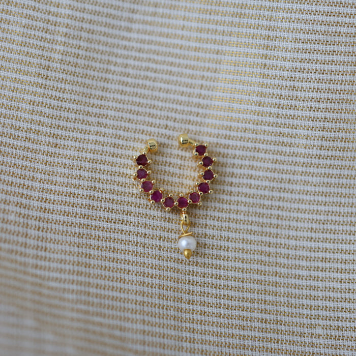 Minimalist Septum Nose Pin | Elegant Ethnic & Contemporary Nose Jewelry HN135