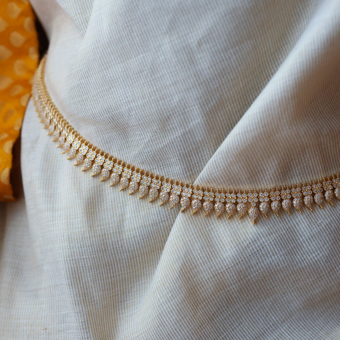 Heritage gold white stone mango waistchain HW10056