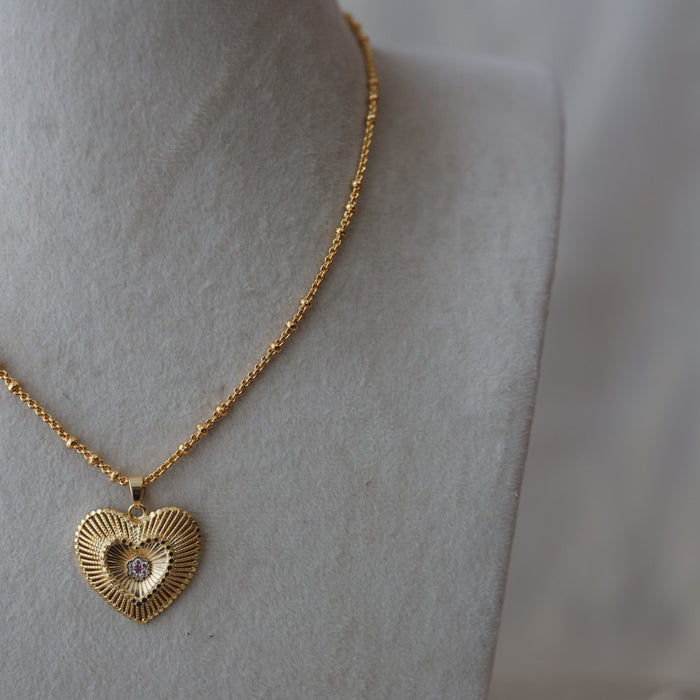 Heritage gold plated simple pendant short chain HC8913