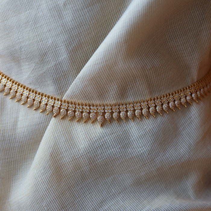 Heritage gold white stone mango waistchain HW10056