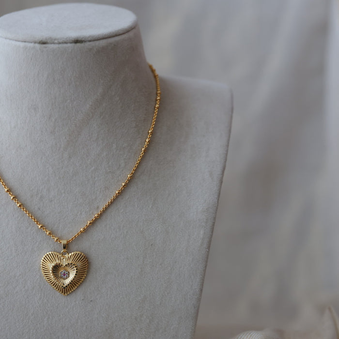 Heritage gold plated simple pendant short chain HC8913