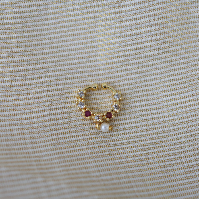 Minimalist Septum Nose Pin | Elegant Ethnic & Contemporary Nose Jewelry HN136