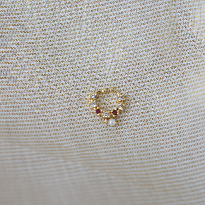 Minimalist Septum Nose Pin | Elegant Ethnic & Contemporary Nose Jewelry HN136