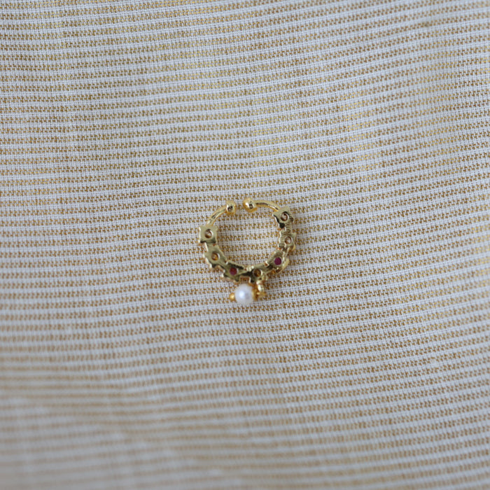 Minimalist Septum Nose Pin | Elegant Ethnic & Contemporary Nose Jewelry HN136