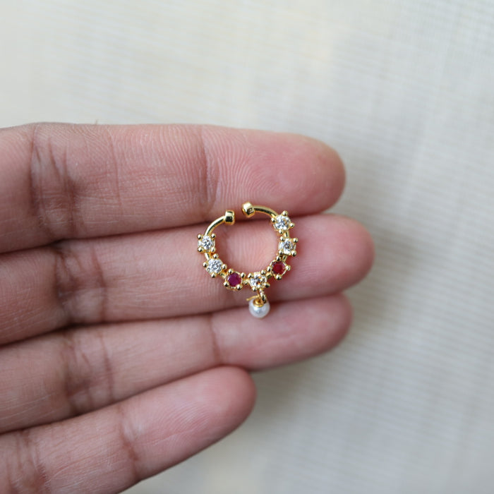 Minimalist Septum Nose Pin | Elegant Ethnic & Contemporary Nose Jewelry HN136