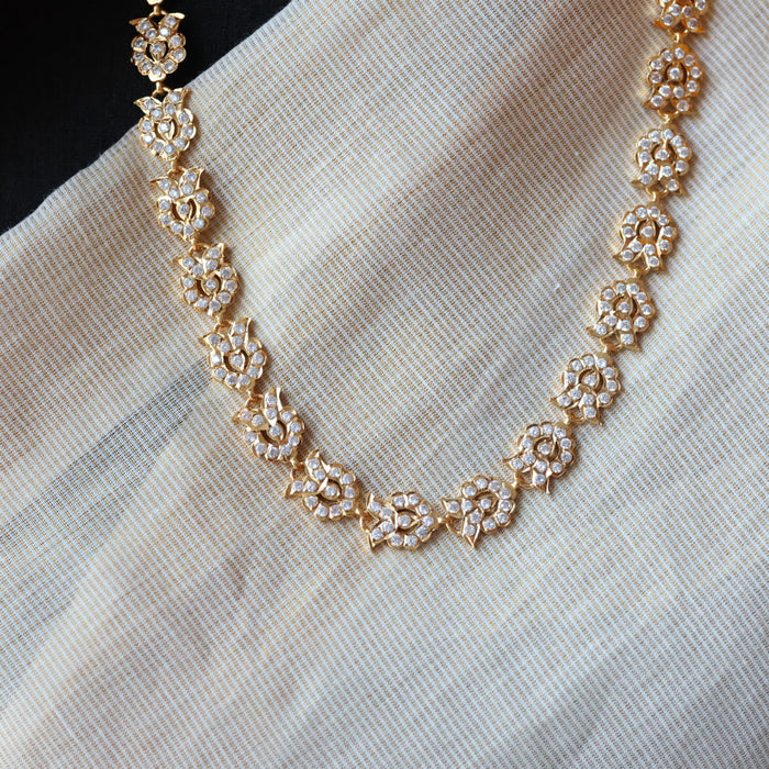Heritage gold plated white stone and pearl waistchain  HW1094