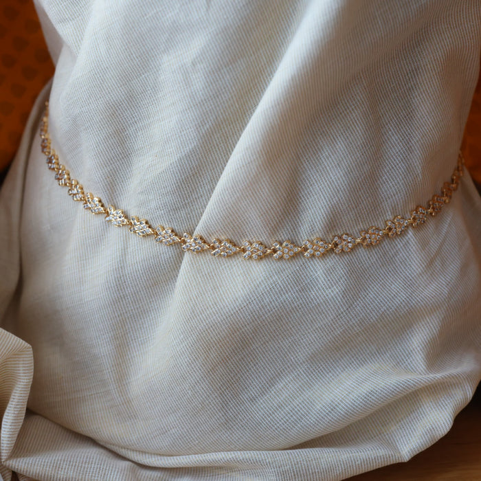 Heritage gold white stone waistchain HW10655