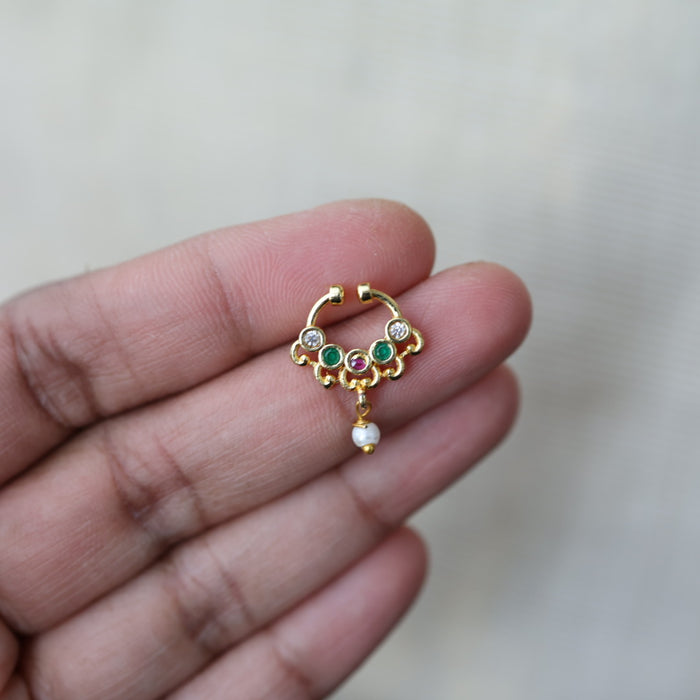 Minimalist Septum Nose Pin | Elegant Ethnic & Contemporary Nose Jewelry HN137