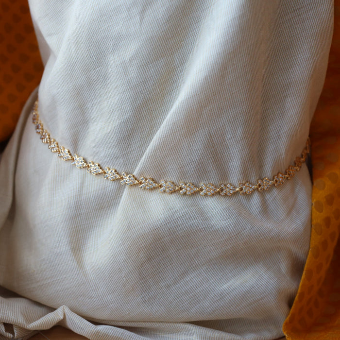 Heritage gold white stone waistchain HW10655