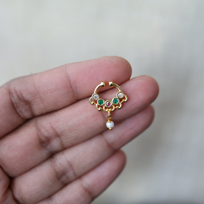 Minimalist Septum Nose Pin | Elegant Ethnic & Contemporary Nose Jewelry HN137