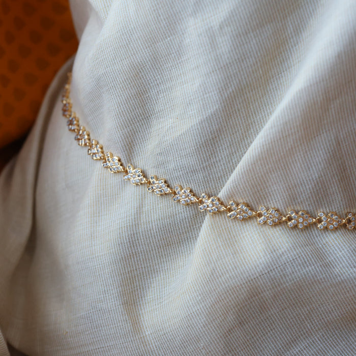 Heritage gold white stone waistchain HW10655