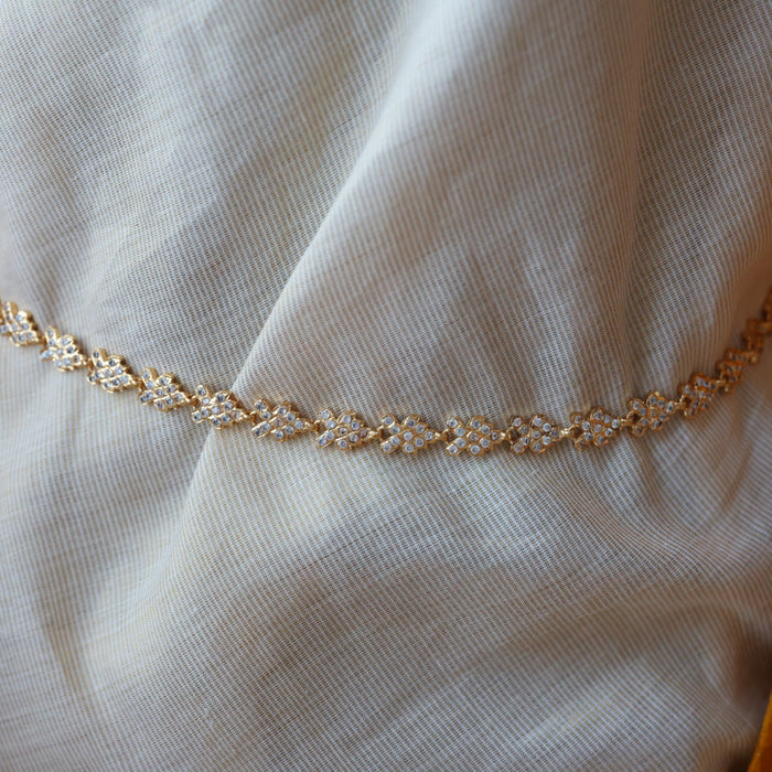 Heritage gold white stone waistchain HW10655