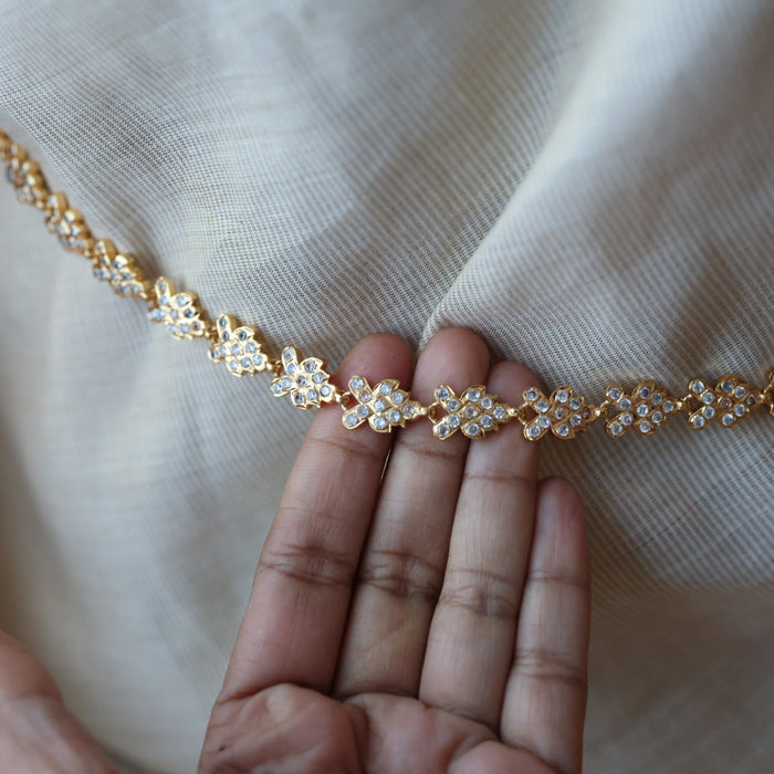 Heritage gold white stone waistchain HW10655