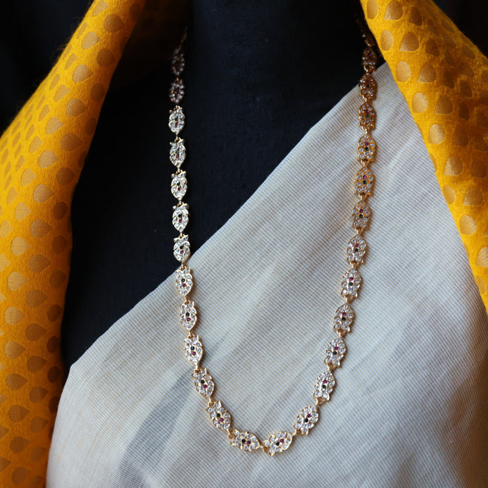 Heritage gold and plated ruby white stone waistchain HW823