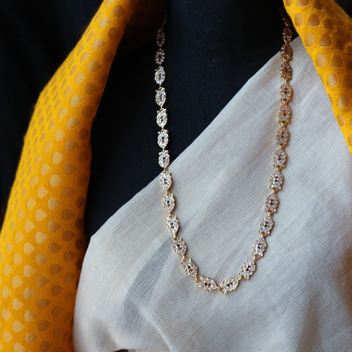 Heritage gold and plated ruby white stone waistchain HW823