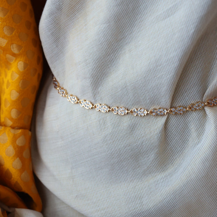 Heritage gold and plated white stone waistchain HW3211