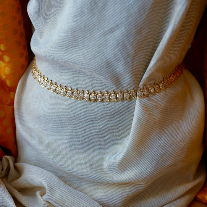 Heritage gold plated traditional mango design waistchain HW3459