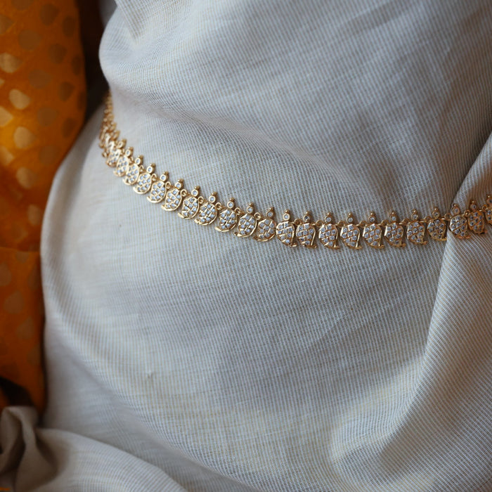 Heritage gold plated traditional mango design waistchain HW3459