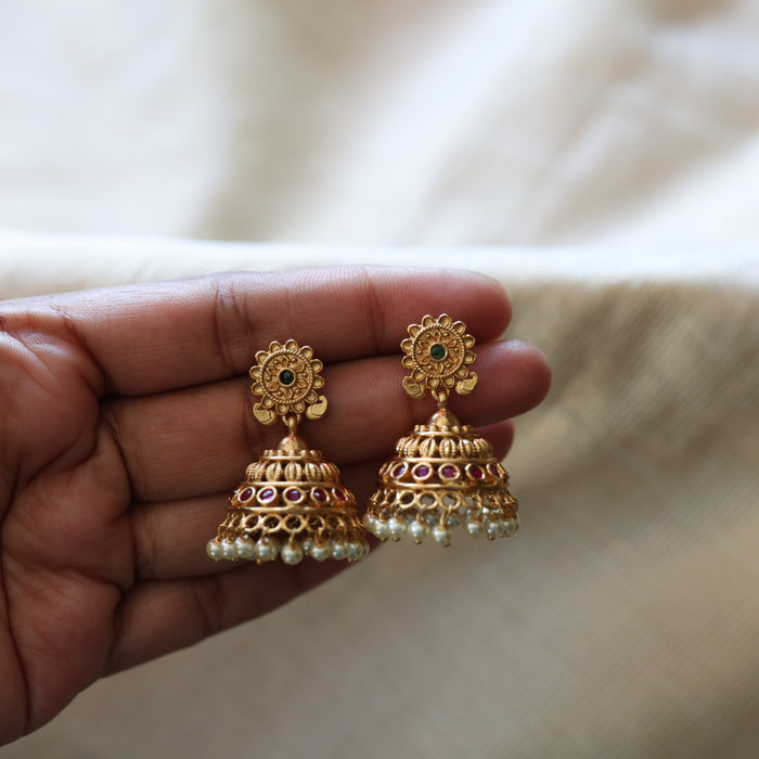 Antique pearl jumka earrings  AJ6512