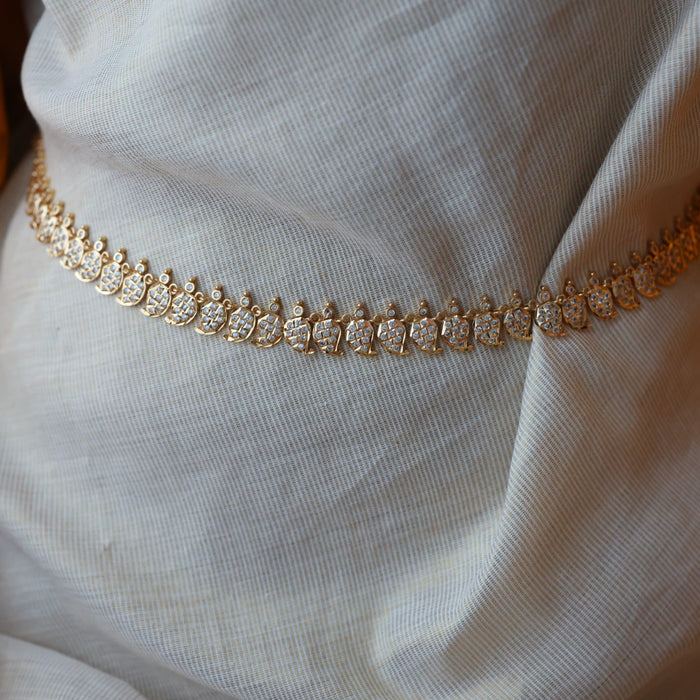 Heritage gold plated traditional mango design waistchain HW3459