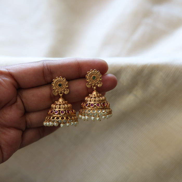 Antique pearl jumka earrings  AJ6512