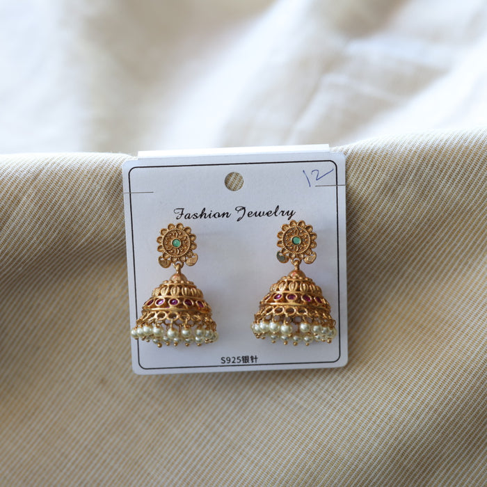 Antique pearl jumka earrings  AJ6512
