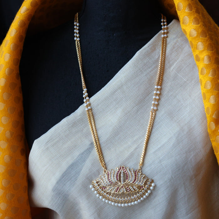 Heritage gold plated padakam long chain HP7613