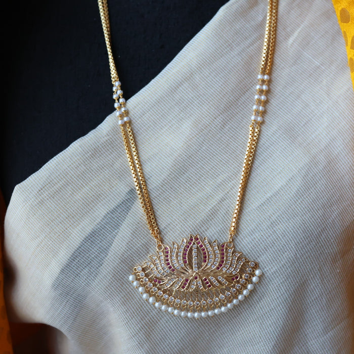 Heritage gold plated padakam long chain HP7613