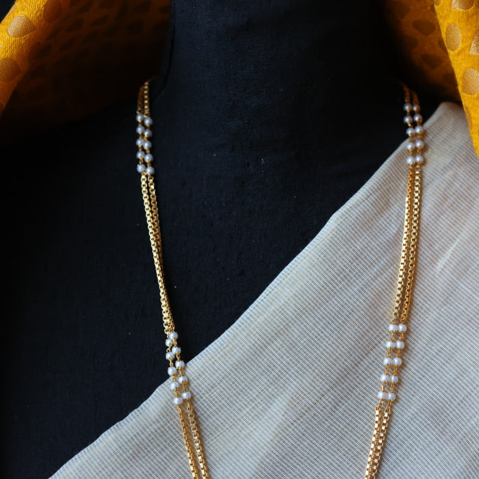 Heritage gold plated padakam long chain HP7613