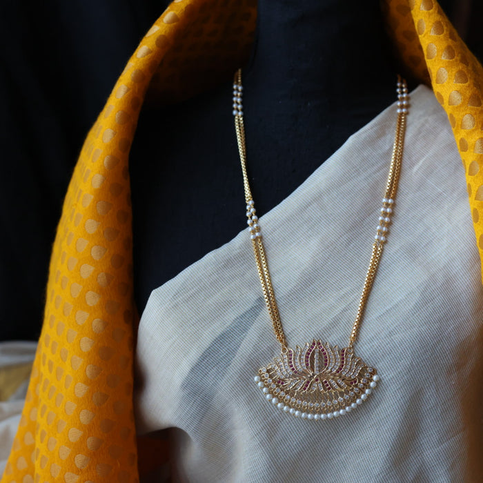 Heritage gold plated padakam long chain HP7613