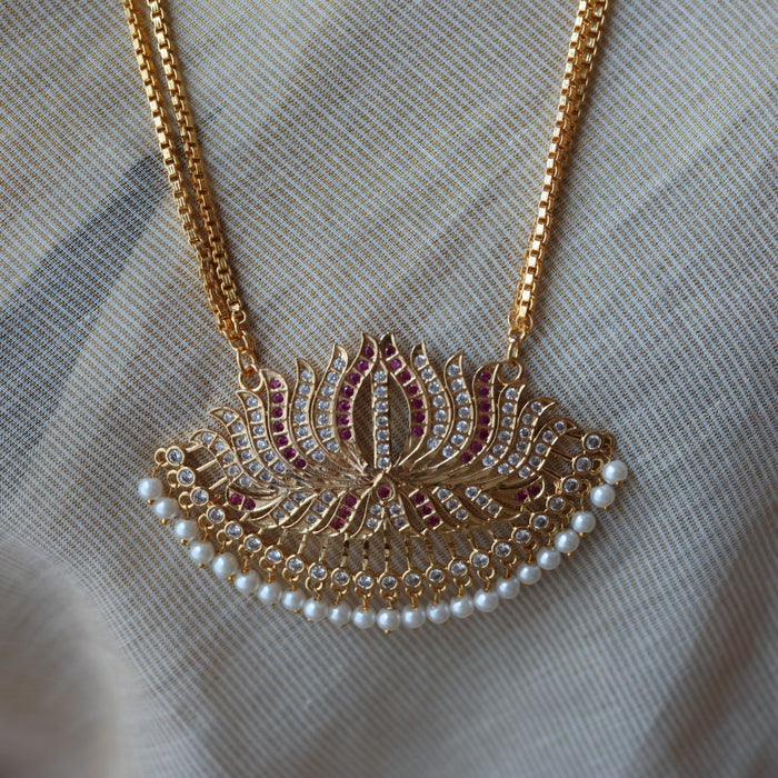 Heritage gold plated padakam long chain HP7613