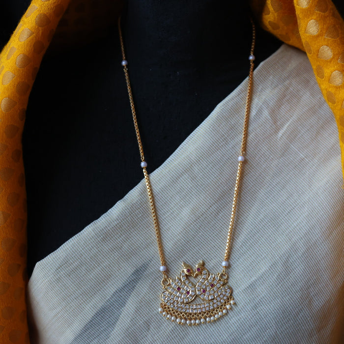 Heritage gold plated padakam long chain HP7655