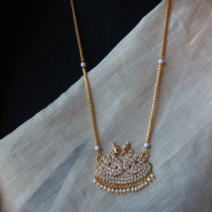 Heritage gold plated padakam long chain HP7655