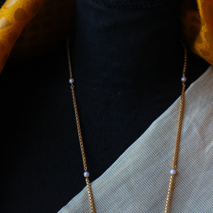 Heritage gold plated padakam long chain HP7655