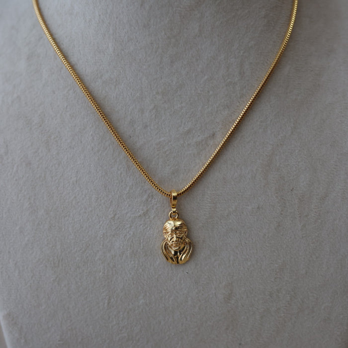 Heritage gold plated SAI BABA pendant short chain HC644