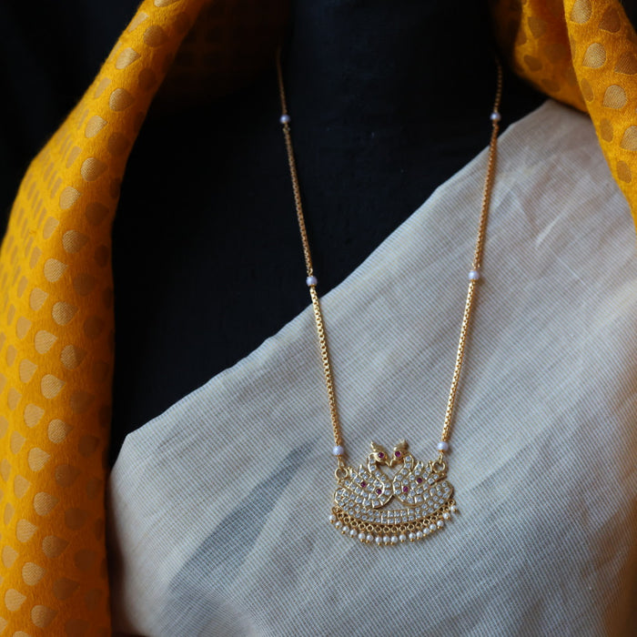 Heritage gold plated padakam long chain HP7655