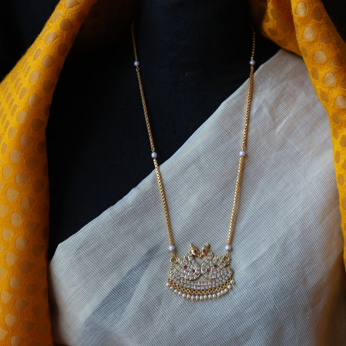 Heritage gold plated padakam long chain HP7655