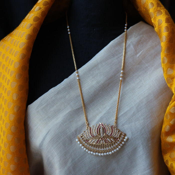 Heritage gold plated padakam long chain HP7655