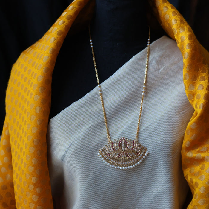 Heritage gold plated padakam long chain HP7655