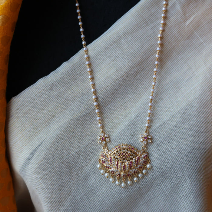 Heritage gold plated padakam long chain HP1333