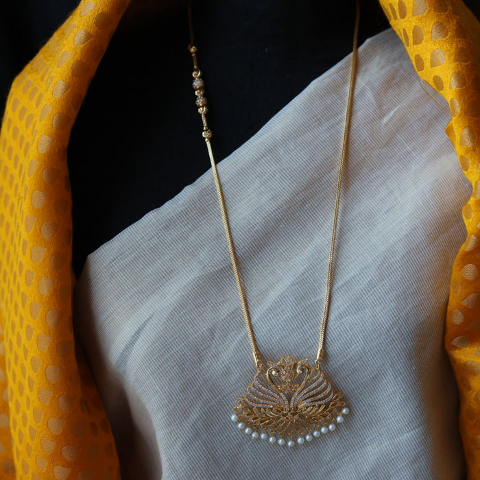 Heritage gold plated padakam long chain HP7645