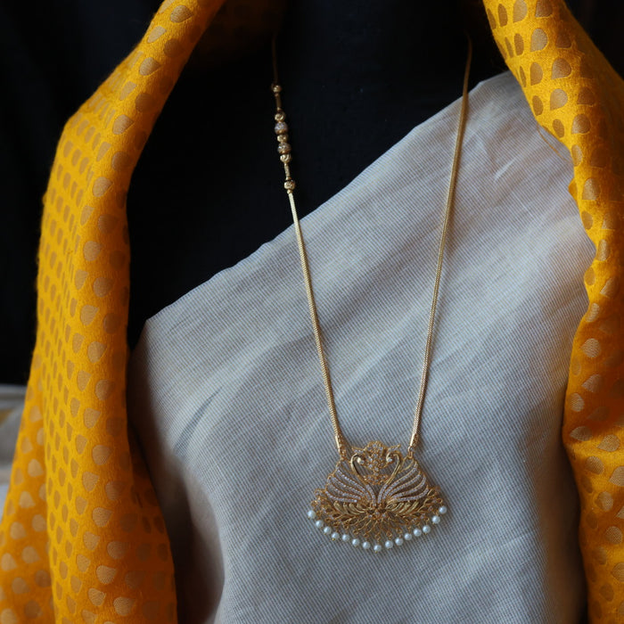 Heritage gold plated padakam long chain HP7645