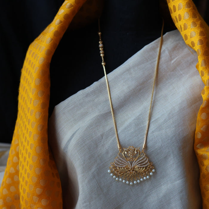 Heritage gold plated padakam long chain HP7645