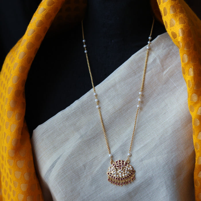 Heritage gold plated padakam long chain HP322