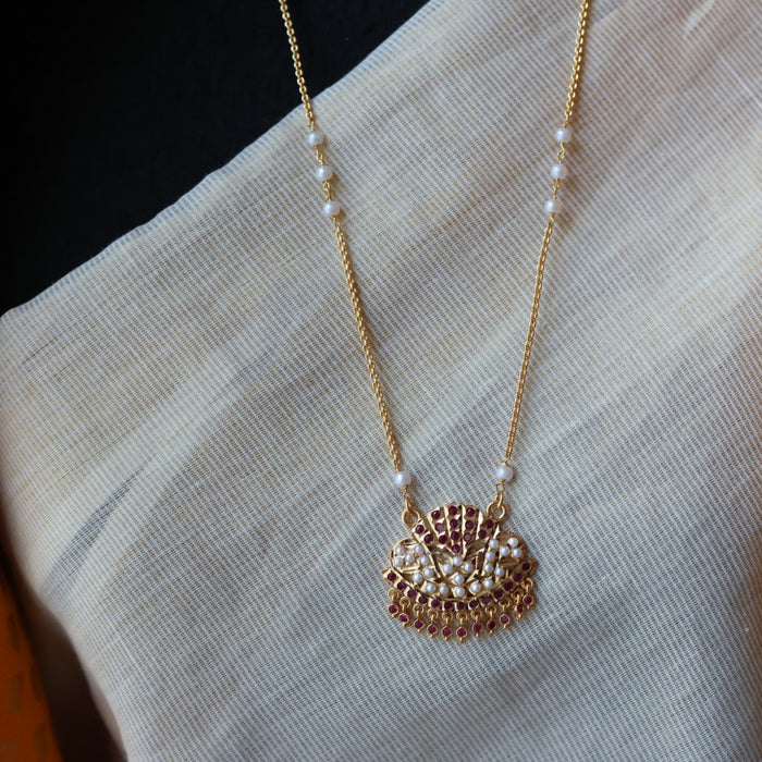 Heritage gold plated padakam long chain HP322