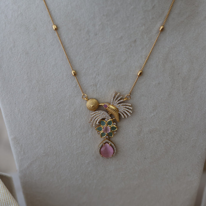 Antique pendant chain with earrings TTS4628