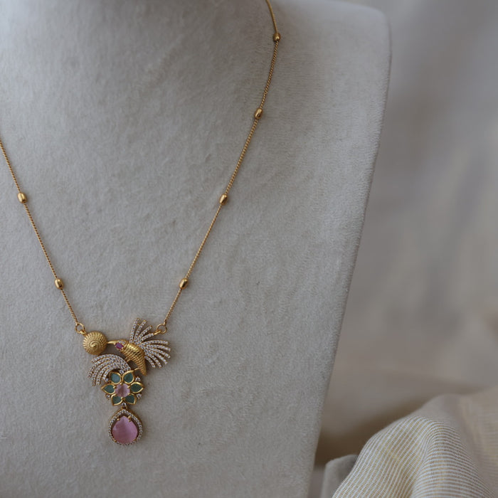 Antique pendant chain with earrings TTS4628