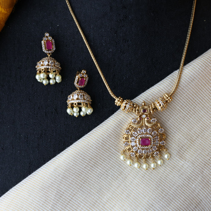 Antique kodi design short necklace and earrings TTS4182